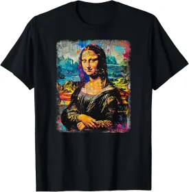 Abstract Graffiti Art Leonardo Da Vinci Art Mona Lisa T-Shirt