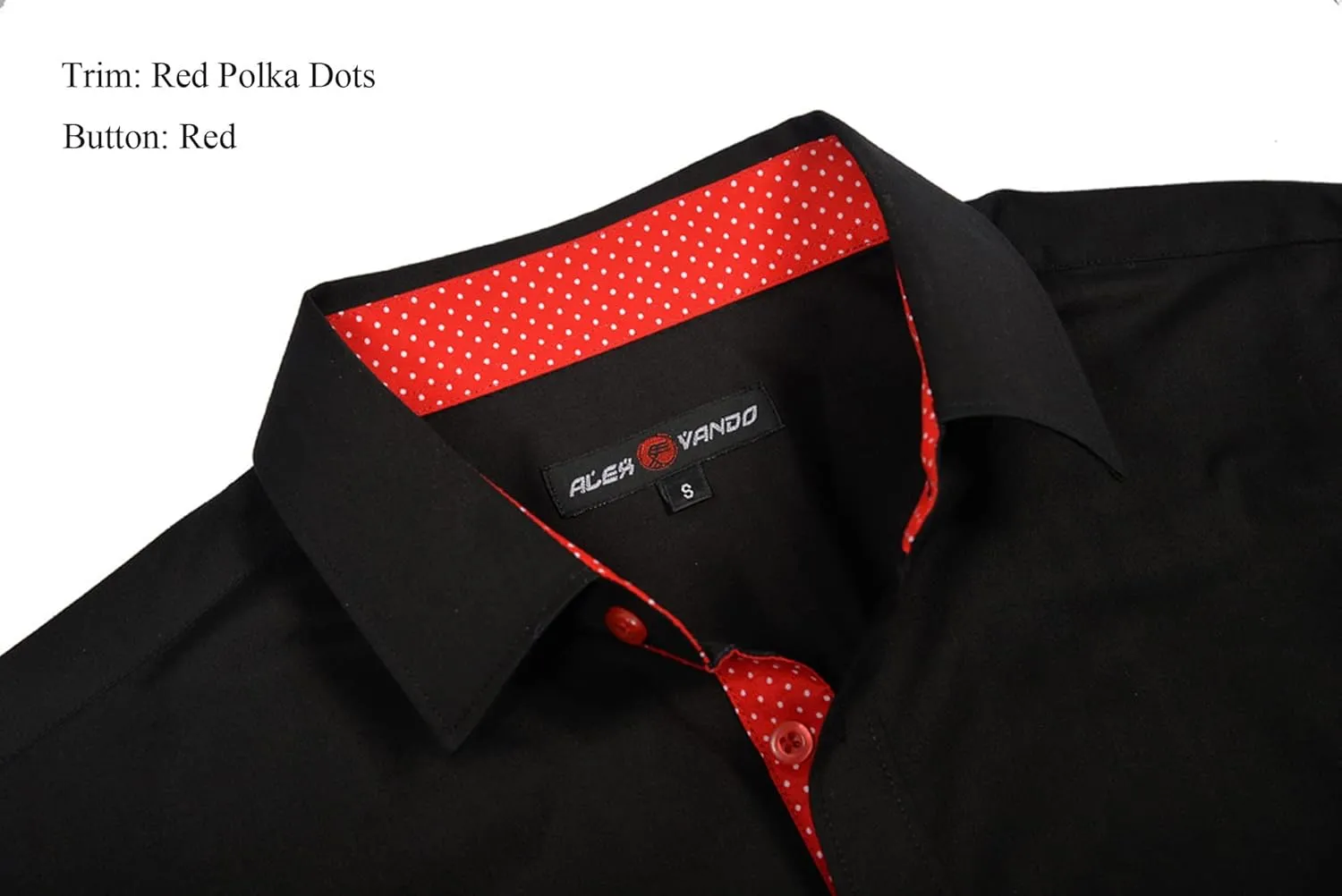 Alex Vando Mens Dress Shirts Regular Fit Long Sleeve Stretch Business Dress Shirts for Men