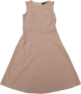 Allegra K Women's Work Dress Round Neck Solid Color Sleeveless A-Line Casual Office Dresses