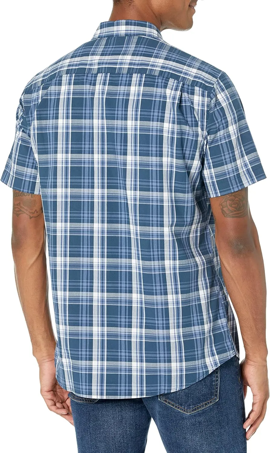 Amazon Essentials Men's Regular-Fit Short-Sleeve Poplin Shirt