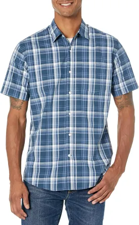 Amazon Essentials Men's Regular-Fit Short-Sleeve Poplin Shirt