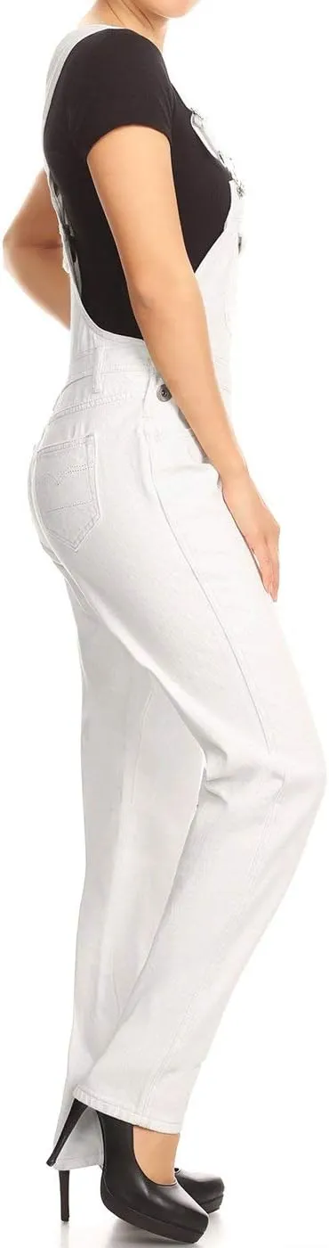Anna-Kaci Womens Loose Denim Overalls Pants Fashion Bib Jeans Jumpsuits for Women