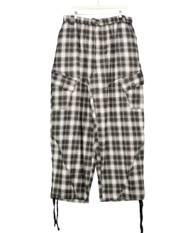 ASOS Black Baggy Trousers In Grey Shadow Check UK XL