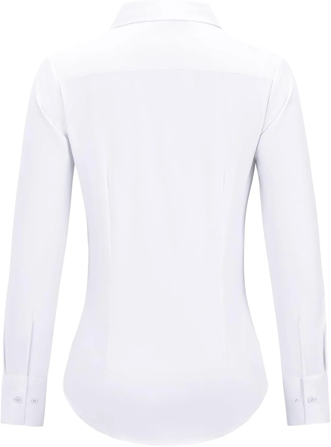 Button Down Shirts for Women Long Sleeve Dress Shirts Slim Fit Wrinkle Free Collared Blouse Work Office Blouse Tops