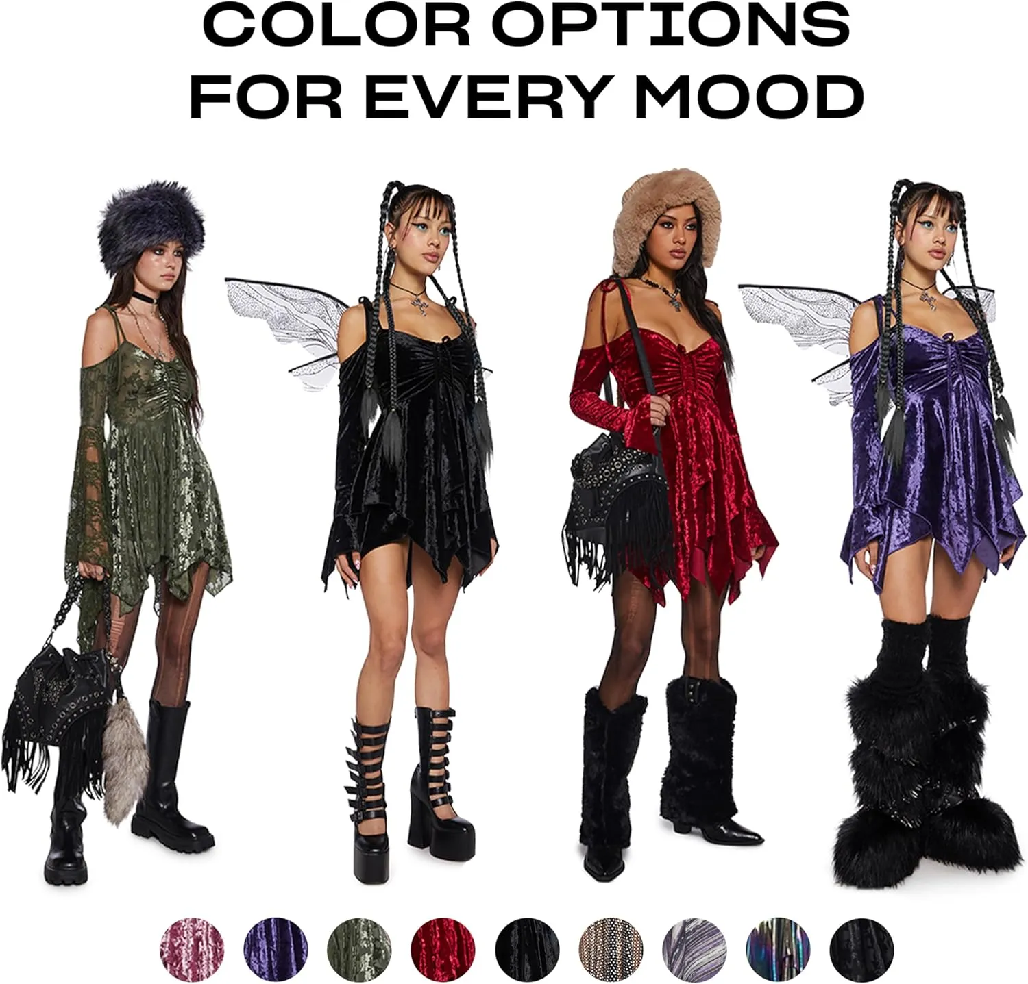 Dolls Kill F is for Fairies Handkerchief Dress by Current Mood Perfect for Fairycore Fashion