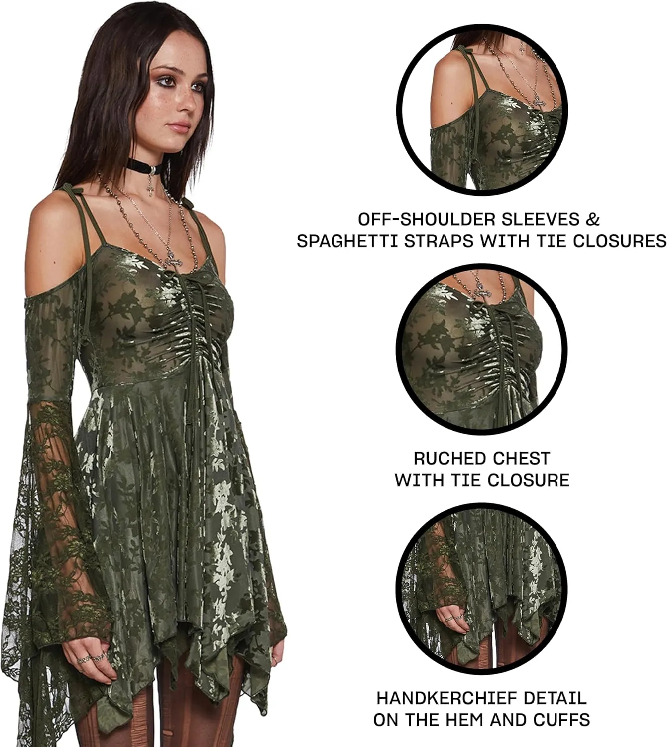 Dolls Kill F is for Fairies Handkerchief Dress by Current Mood Perfect for Fairycore Fashion