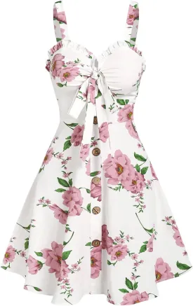 DRESSFO Summer Dress Sundress Cami Dress for Women
