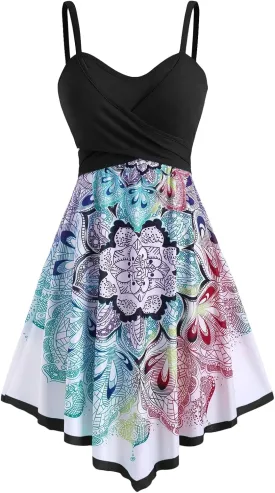 DRESSFO Summer Dress Sundress Cami Dress for Women