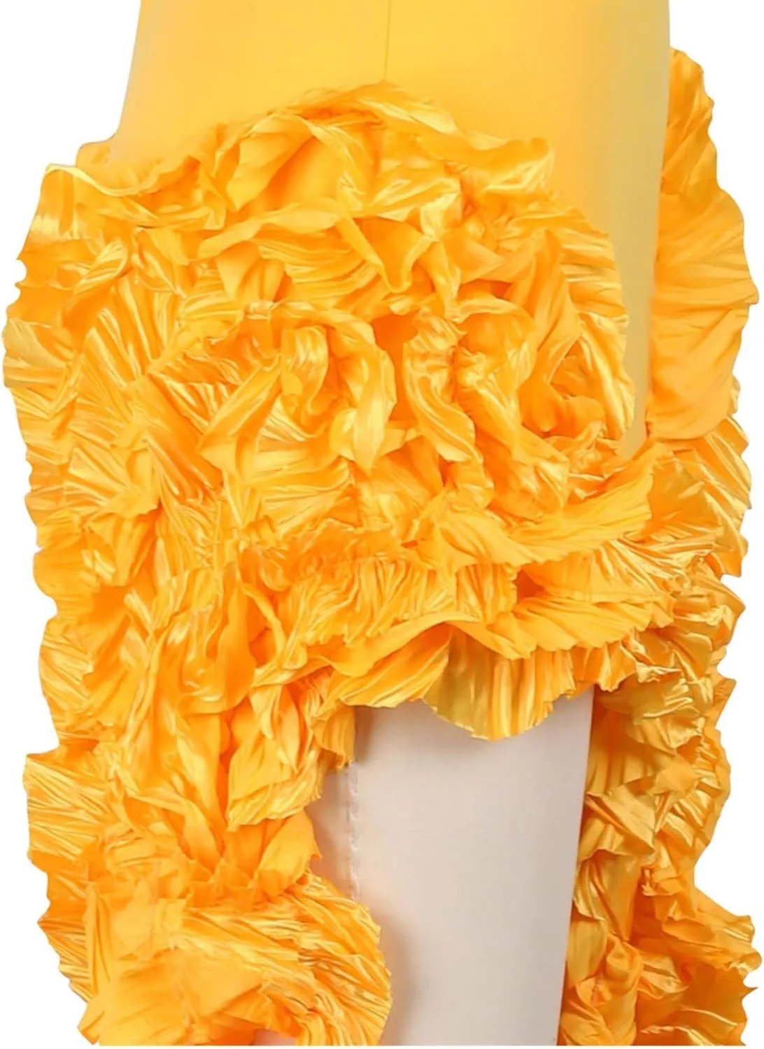 IyMoo Women Sexy Strapless Ruffle Bodycon Dress Solid Color Fringe Slim Party Cocktail Bandage Dresses