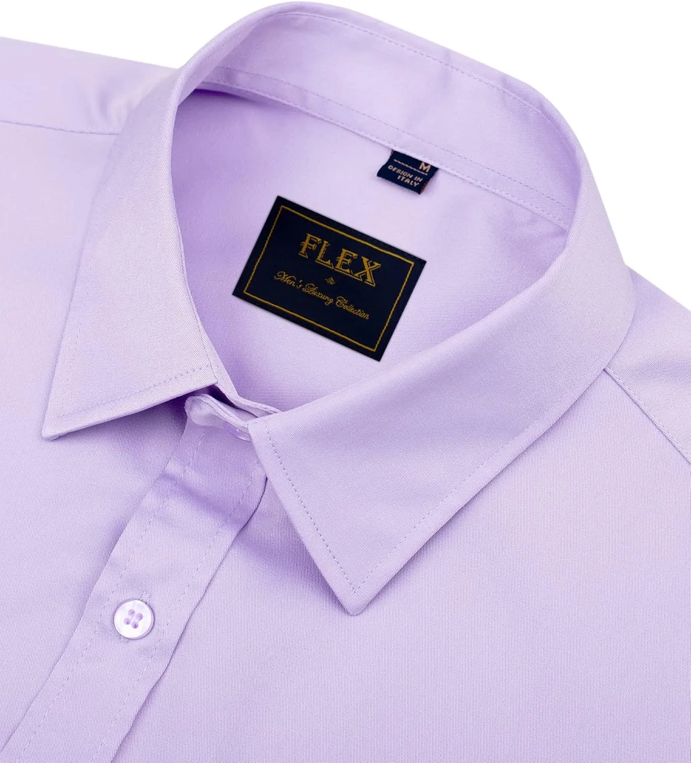 J.VER Men's Dress Shirts Solid Long Sleeve Stretch Wrinkle-Free Formal Shirt Business Casual Button Down Shirts