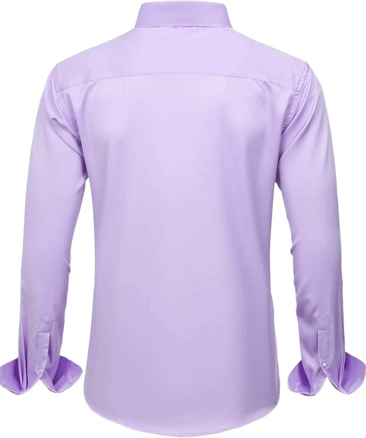 J.VER Men's Dress Shirts Solid Long Sleeve Stretch Wrinkle-Free Formal Shirt Business Casual Button Down Shirts