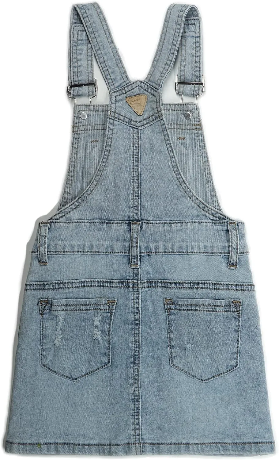 KIDSCOOL SPACE Baby Little Girls Denim Skirt,Ripped Soft Strechy Girls Summer Jeans Overalls Dress
