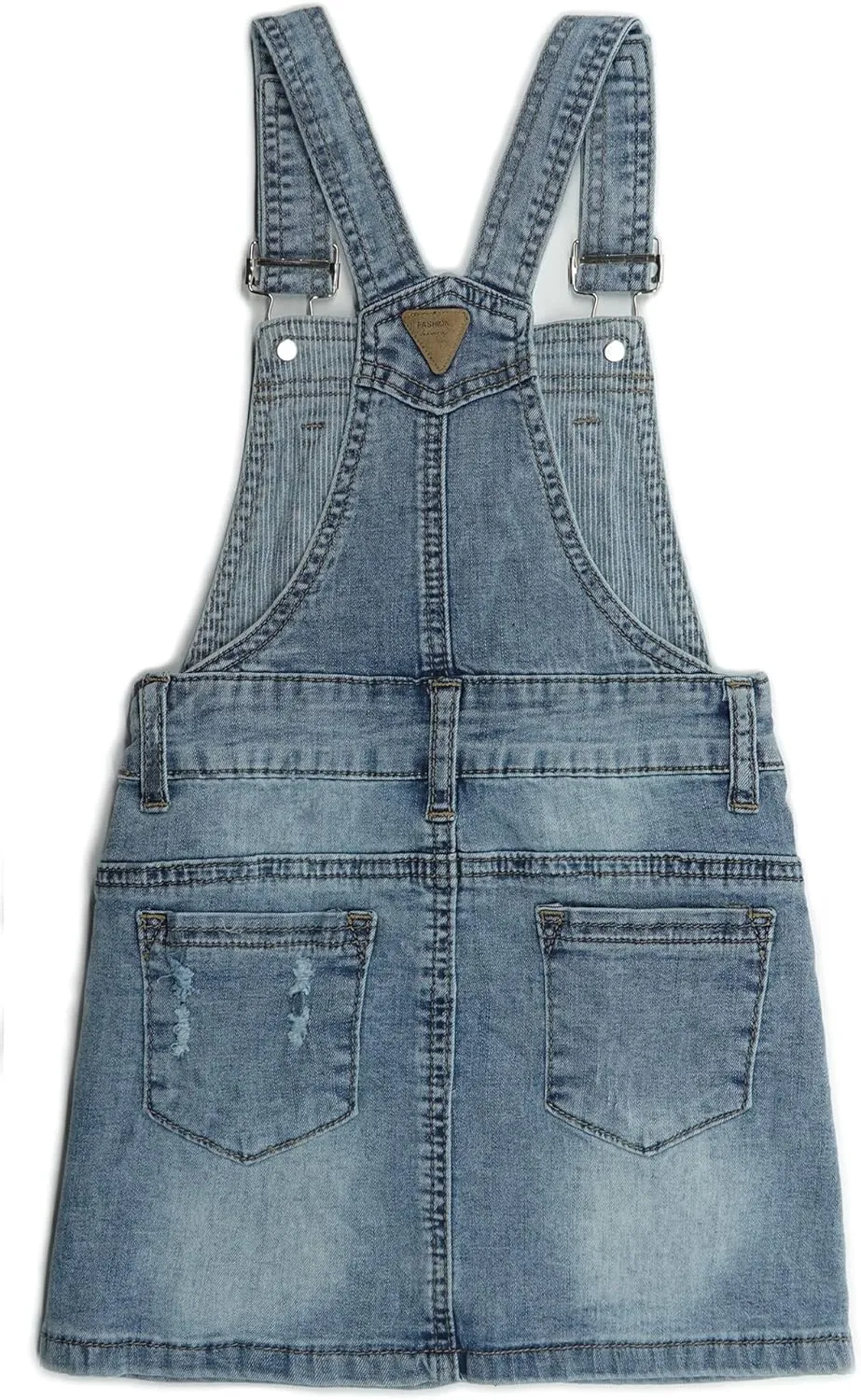 KIDSCOOL SPACE Baby Little Girls Denim Skirt,Ripped Soft Strechy Girls Summer Jeans Overalls Dress