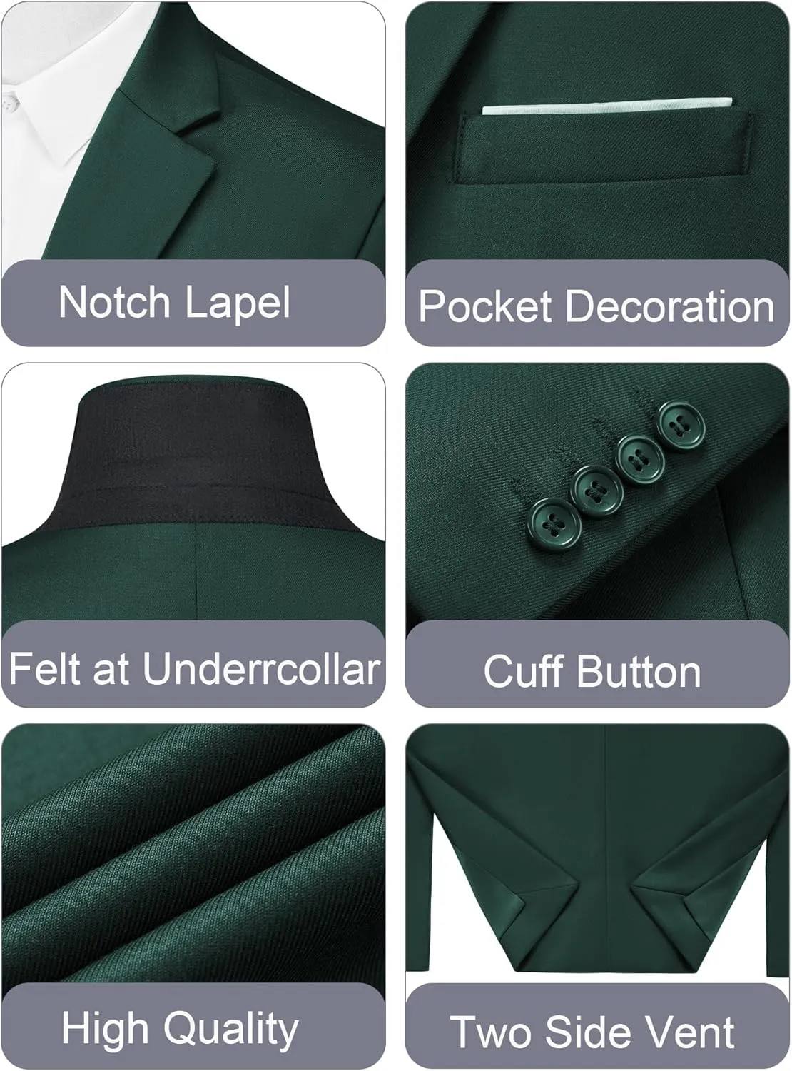 MAGE MALE Men's One Button Blazer Casual Solid Color Suit Jacket Slim Fit Lightweight Sport Coats Blazers