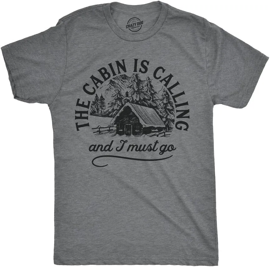 Mens Camping T Shirts Funny Camp Tees for Guys Cool Shirts for Outdoor Camping