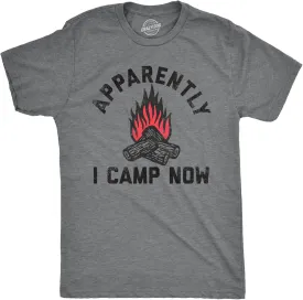 Mens Camping T Shirts Funny Camp Tees for Guys Cool Shirts for Outdoor Camping