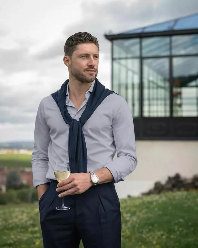 Mens Dress Shirts Stretch Slim Fit Long Sleeve Dress Shirts for Men Casual Business Regualr Fit Button Down Shirt