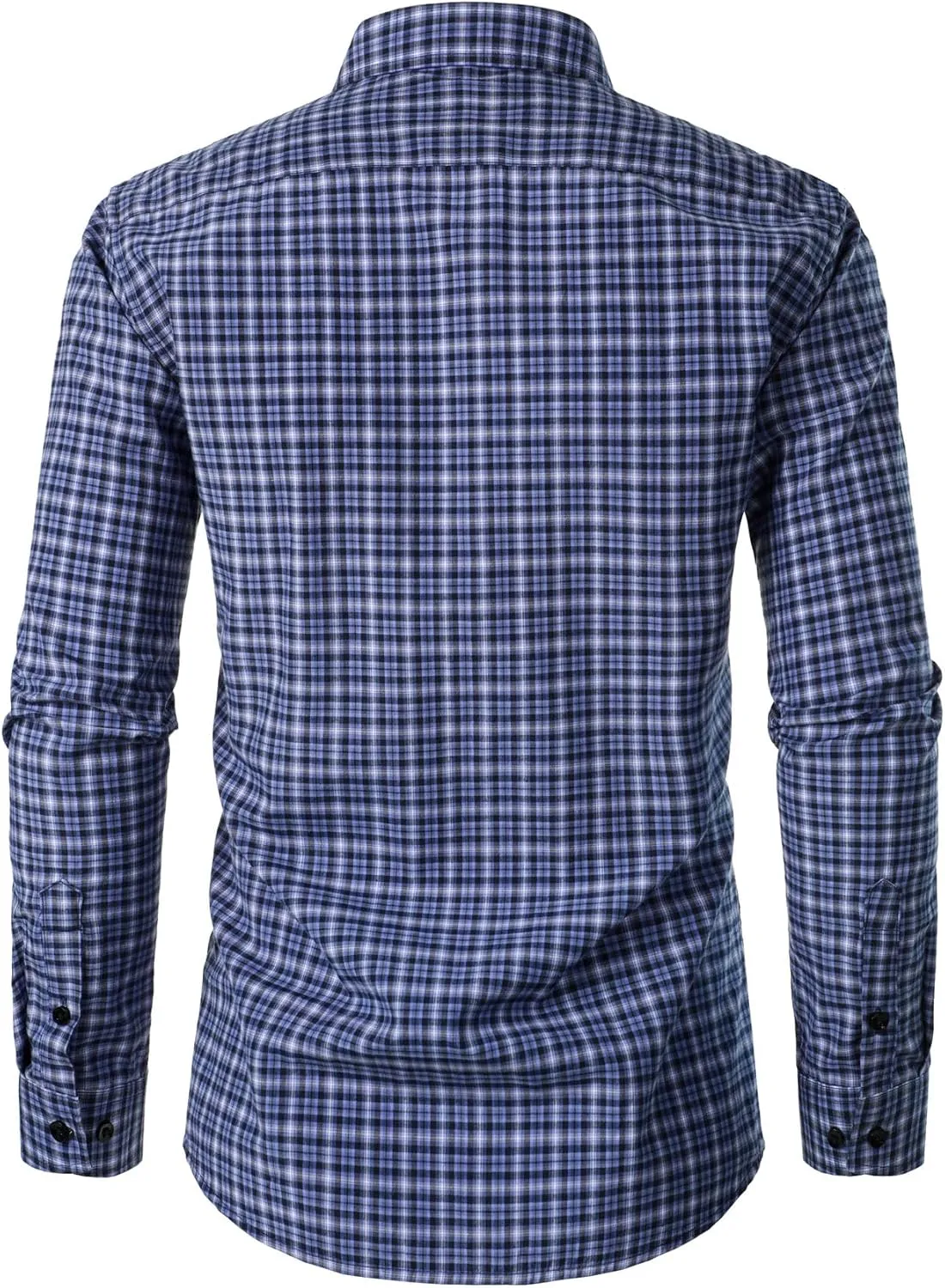 Men's Transitional Weather Slim Fit Long Sleeve Button Down Shirt Business Casual Dress Shirts with Pocket