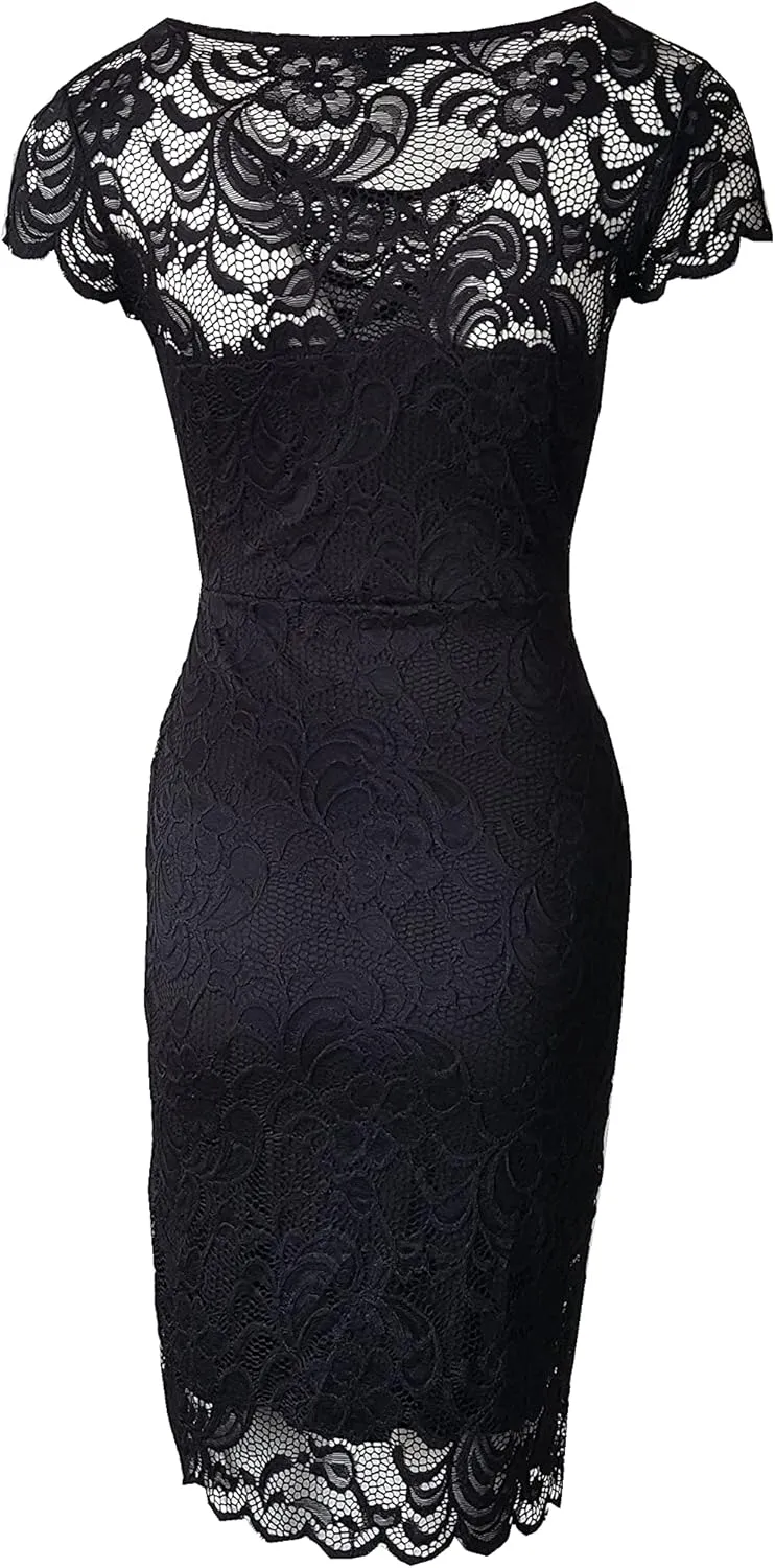 ODCOCD Women's Lace Dress/Cocktail Party Dress/Wedding Guest & Bridesmaid Dresses/Homecoming Dress/Club & Nighit Out