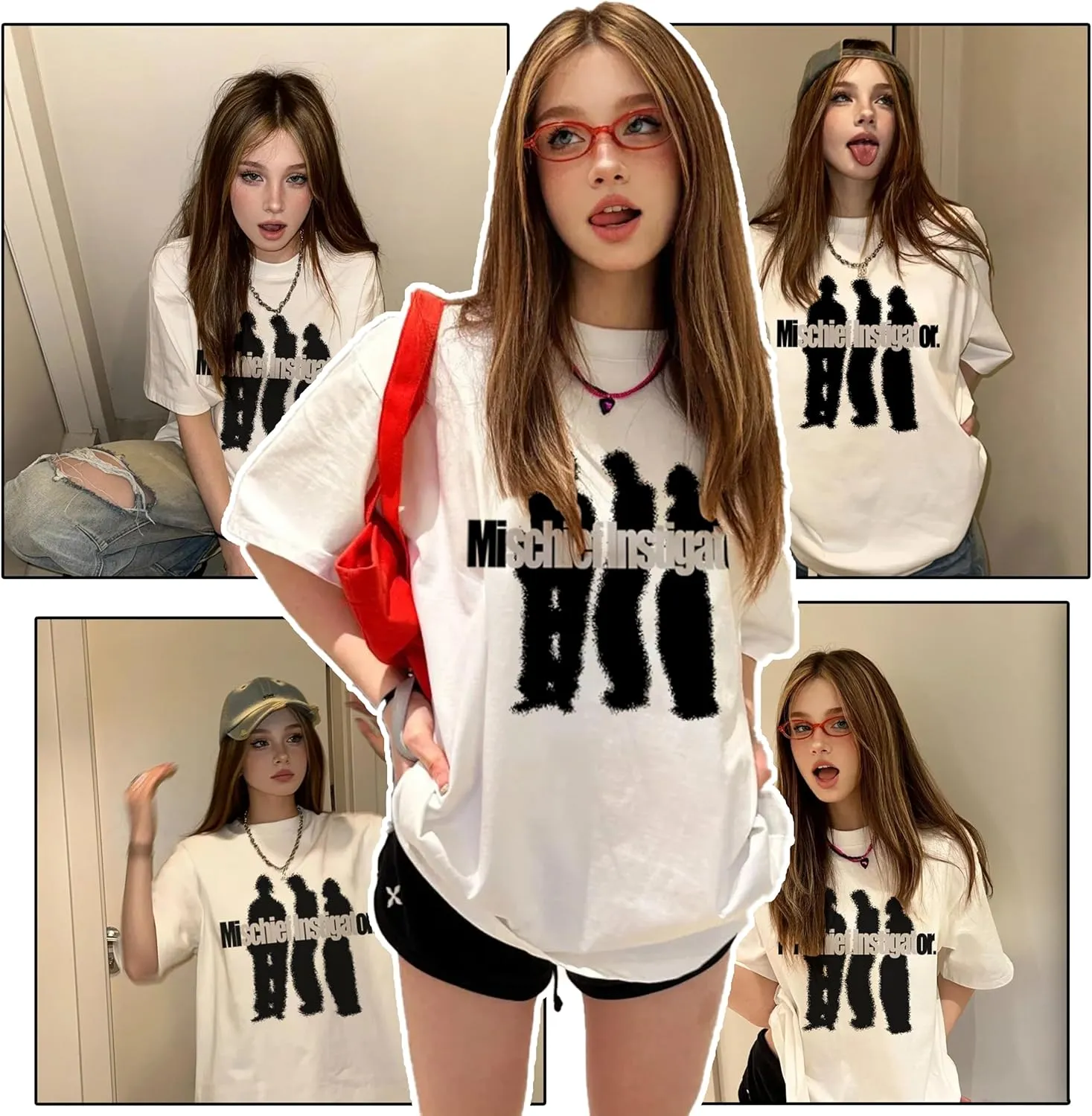 Oversized Tshirts Y2K Graphic Tees: Flame Skull Print Crew Neck Heavyweight Shirts Streetwear Funny Tops for Unisex