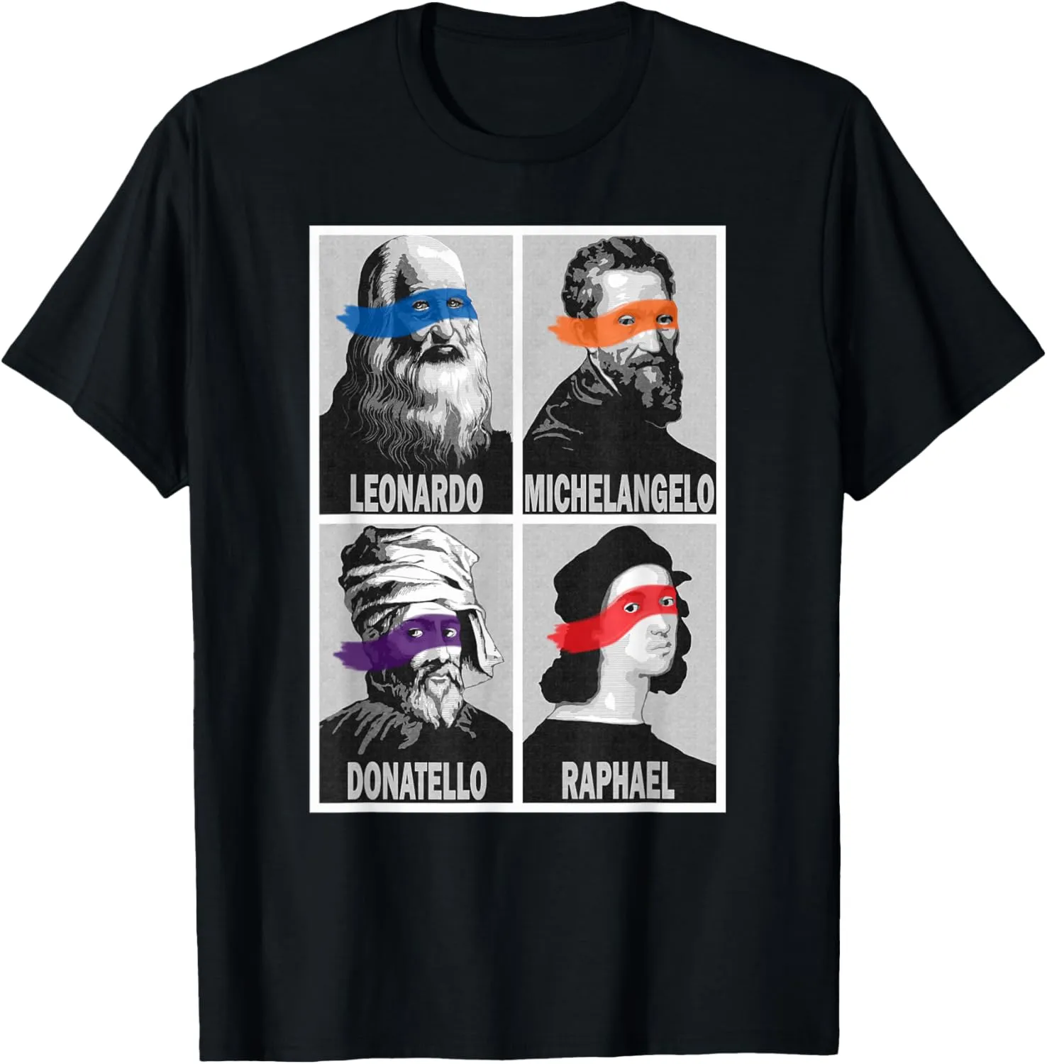 Renaissance Ninja Artists Poster Style Pop Art T-Shirt T-Shirt