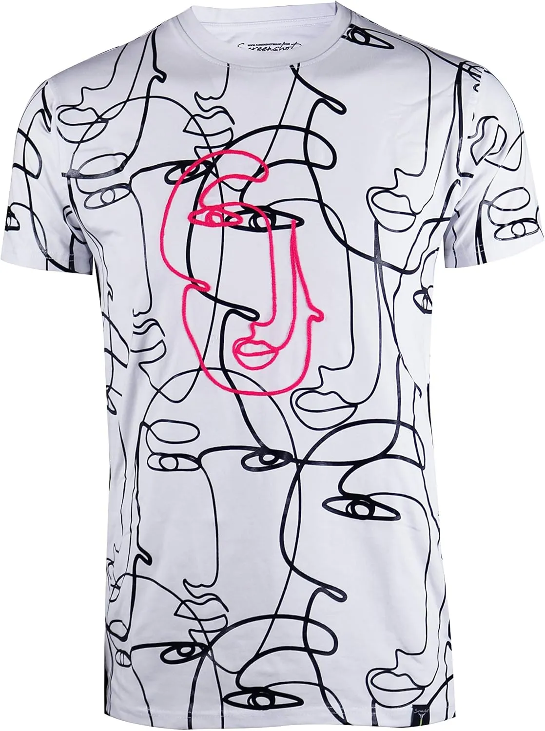 Screenshotbrand Mens Hipster Hip-Hop Urban Tees - NYC Street Fashion Longline Print T-Shirt