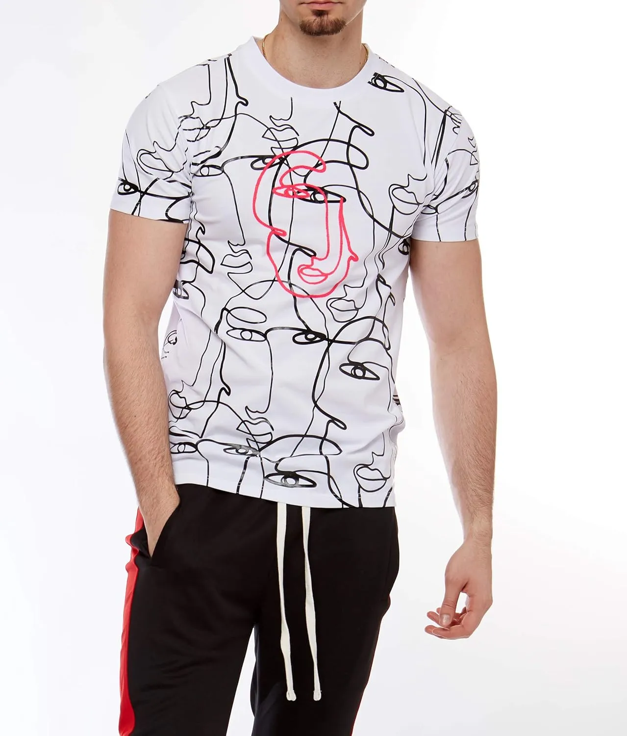 Screenshotbrand Mens Hipster Hip-Hop Urban Tees - NYC Street Fashion Longline Print T-Shirt