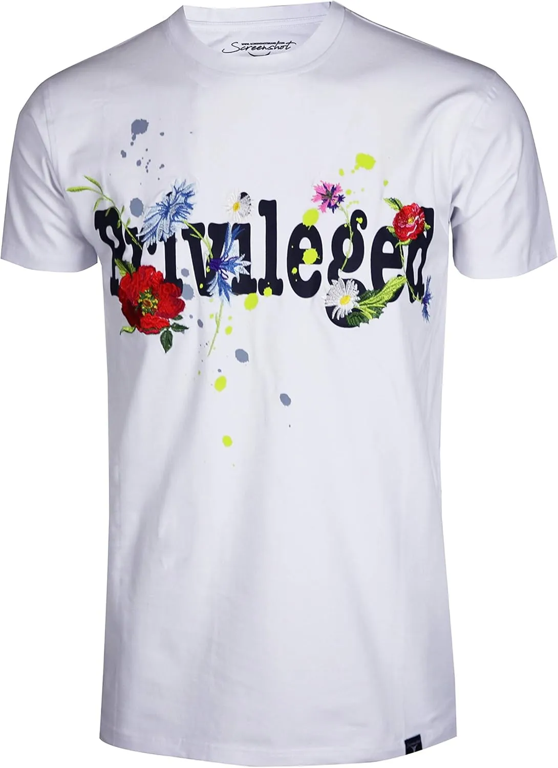 Screenshotbrand Mens Hipster Hip-Hop Urban Tees - NYC Street Fashion Longline Print T-Shirt