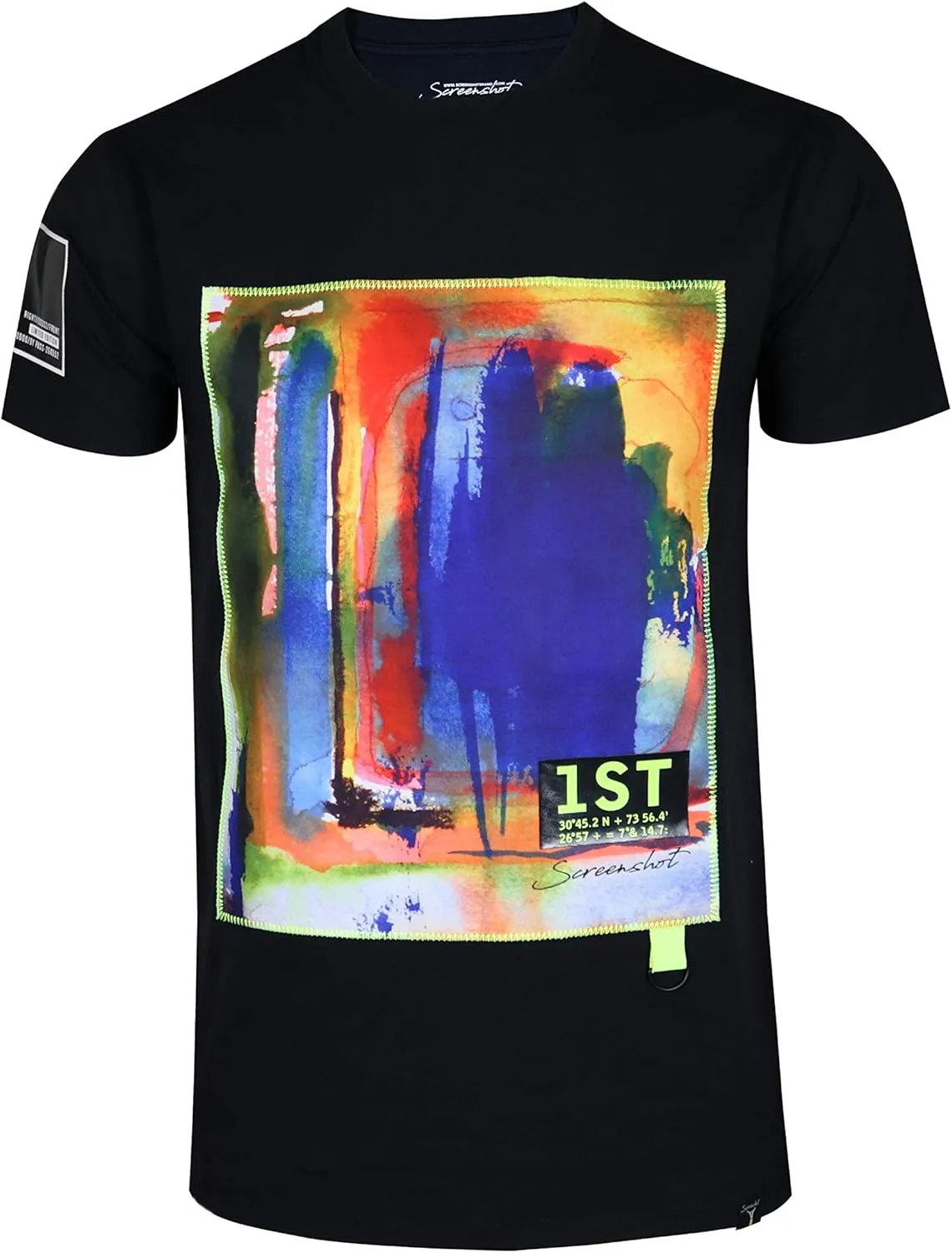 Screenshotbrand Mens Hipster Hip-Hop Urban Tees - NYC Street Fashion Longline Print T-Shirt