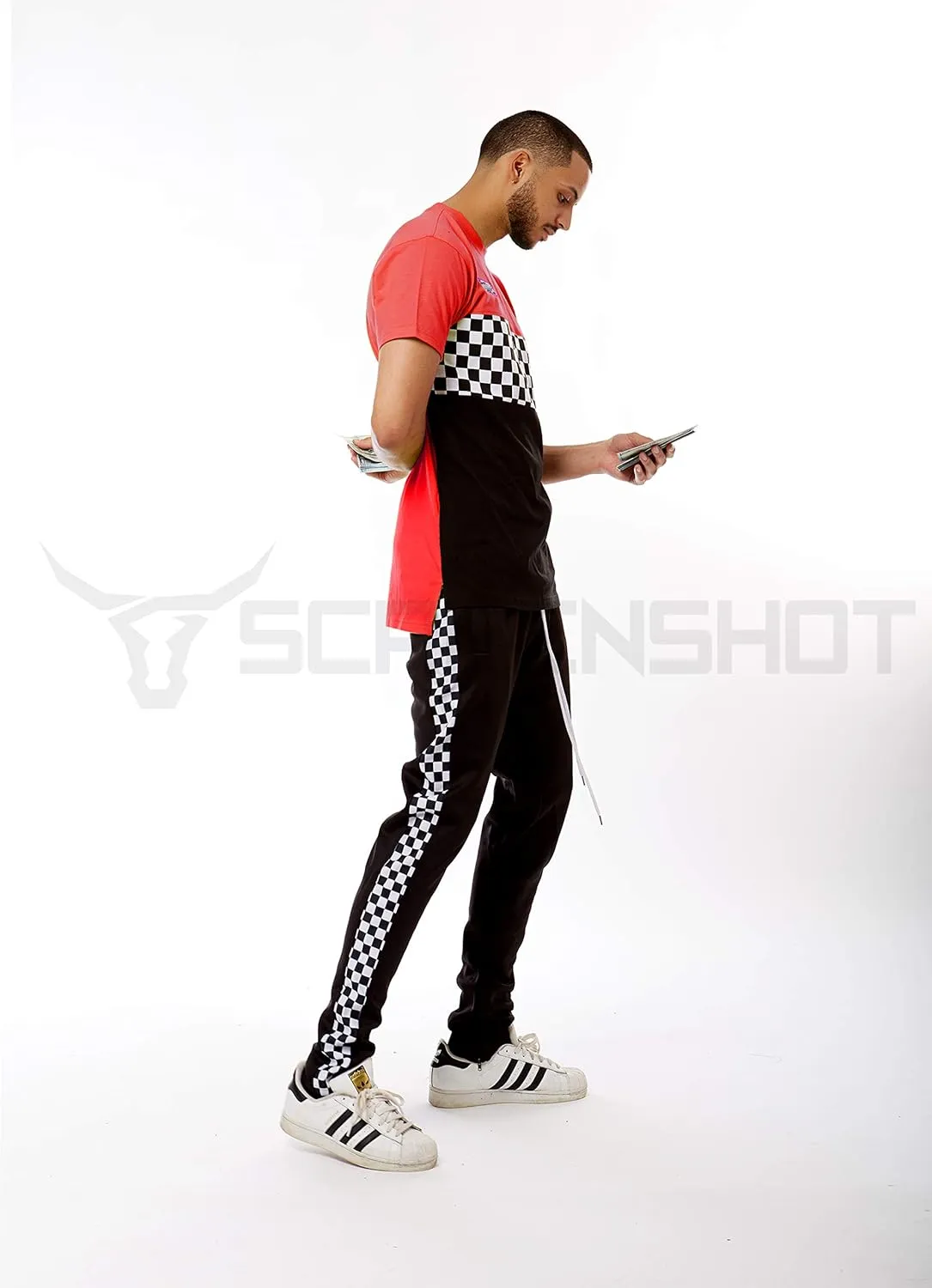 Screenshotbrand Mens Hipster Hip-Hop Urban Tees - NYC Street Fashion Longline Print T-Shirt