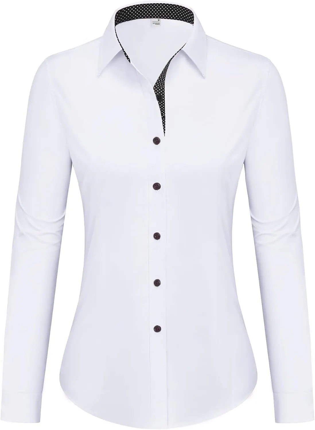 siliteelon Button Down Shirts for Women Dress Shirts Cotton Long Sleeve Shirts for Women Wrinkle Free Stretch Work Blouse