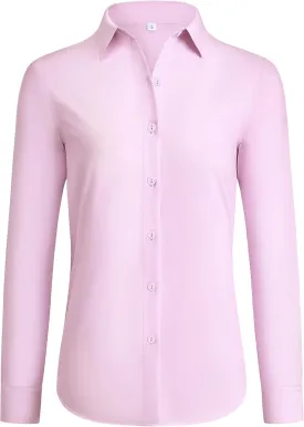 siliteelon Button Down Shirts for Women Wrinkle Free Dress Shirts Long Sleeve Shirts Formal Work Office Blouses Tops