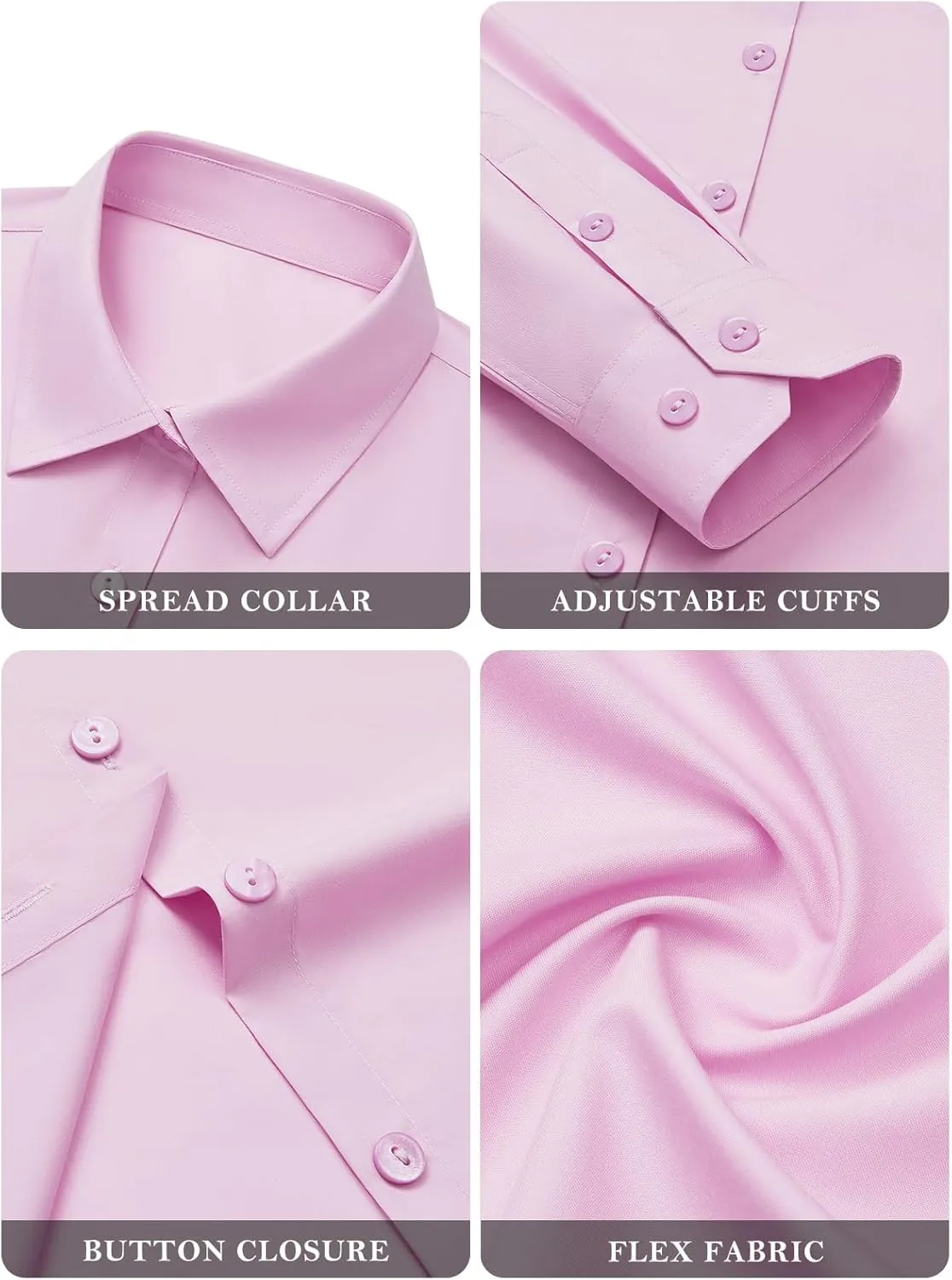 siliteelon Button Down Shirts for Women Wrinkle Free Dress Shirts Long Sleeve Shirts Formal Work Office Blouses Tops