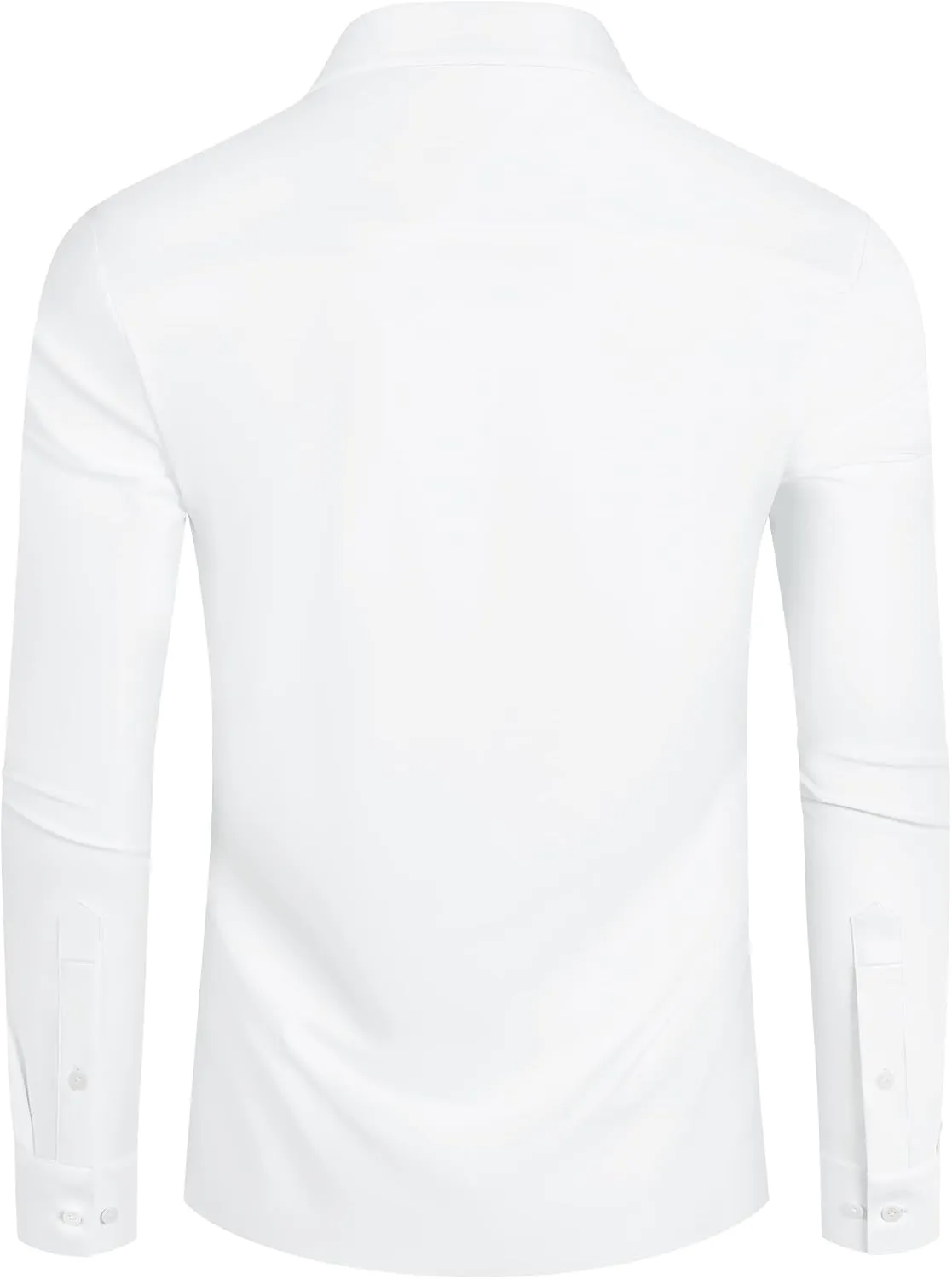 Stretch Mens Dress Shirts Long Sleeve Slim Fit Dress Shirts for Men Muscle Fit Wrinkle Free Button Down Shirt
