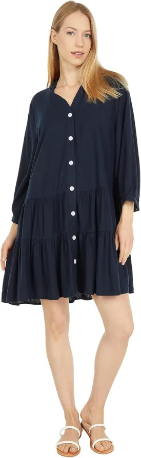 Tommy Hilfiger Women's Long Sleeve Button Front Shirt Dress