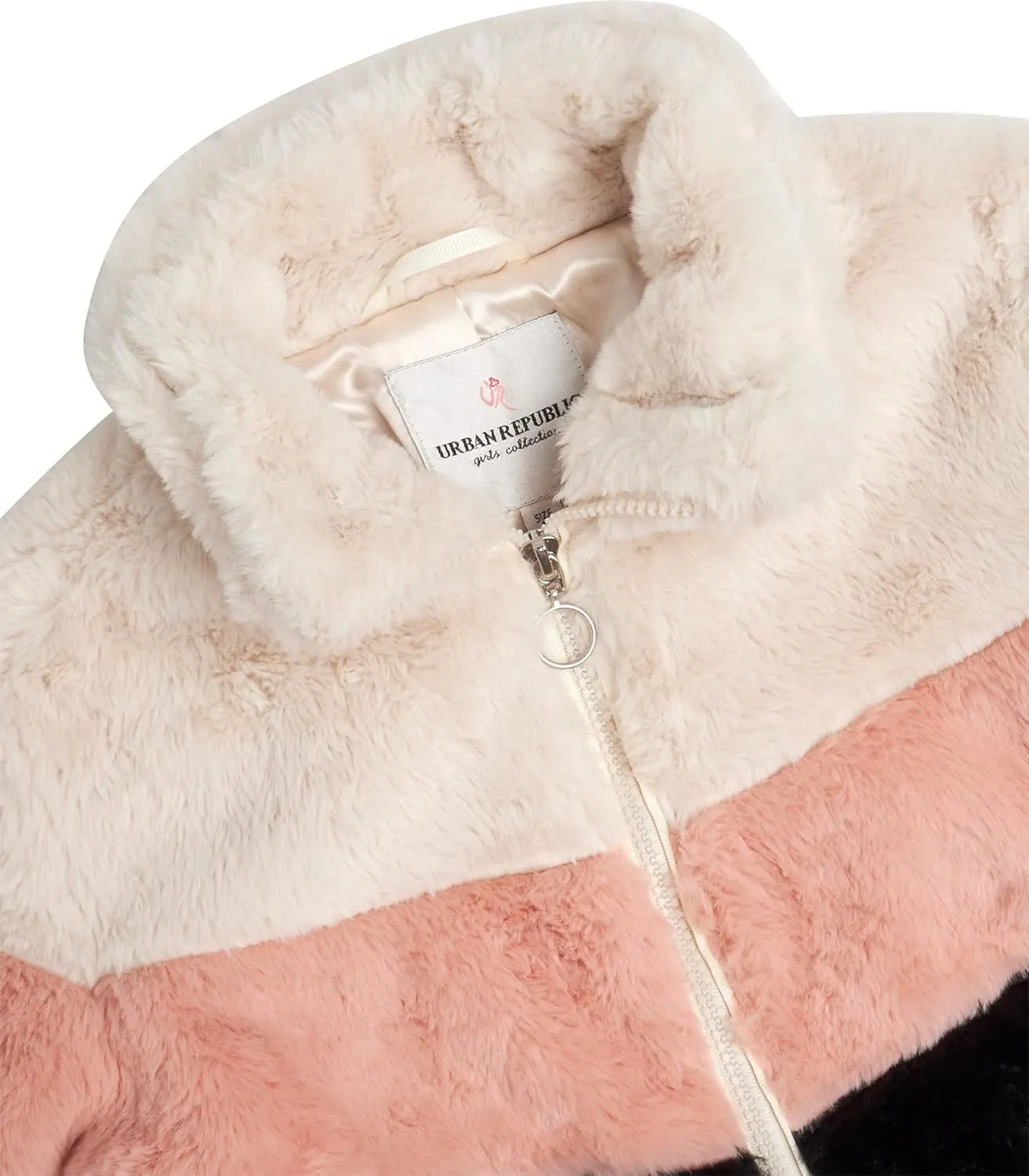 URBAN REPUBLIC Girls' Winter Coat - Zip Up Warm Plush Faux Fur Teddy Dress Coat and Bomber Jacket for Girls (Sizes: 4-16)