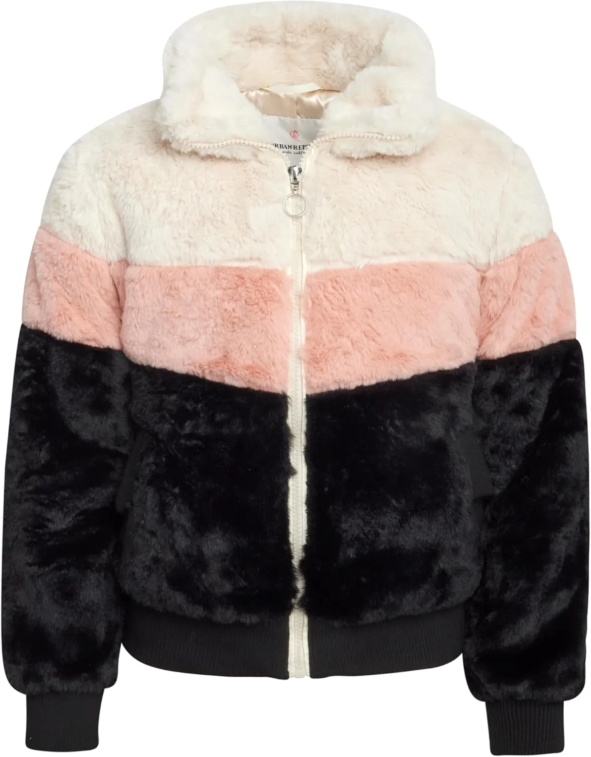 URBAN REPUBLIC Girls' Winter Coat - Zip Up Warm Plush Faux Fur Teddy Dress Coat and Bomber Jacket for Girls (Sizes: 4-16)