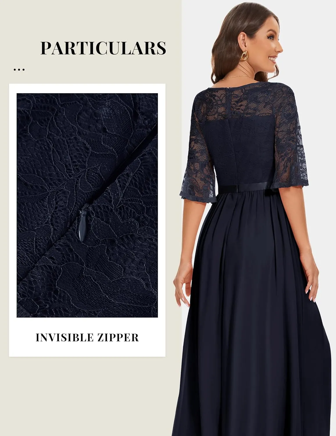 Wedtrend Women's Formal Dress 2024 Wedding Guest Dress Bell Sleeve Bridesmaid Dress Maxi Evening Dress