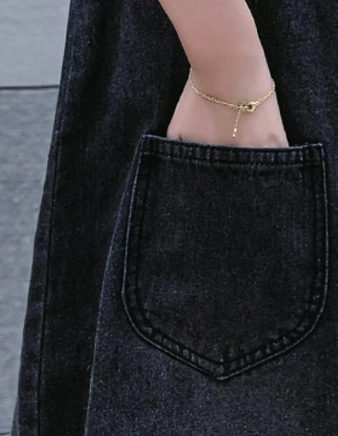 Women's Denim Strap Dress Large Size Loose Casual Solid Color Mid-Length Skirt