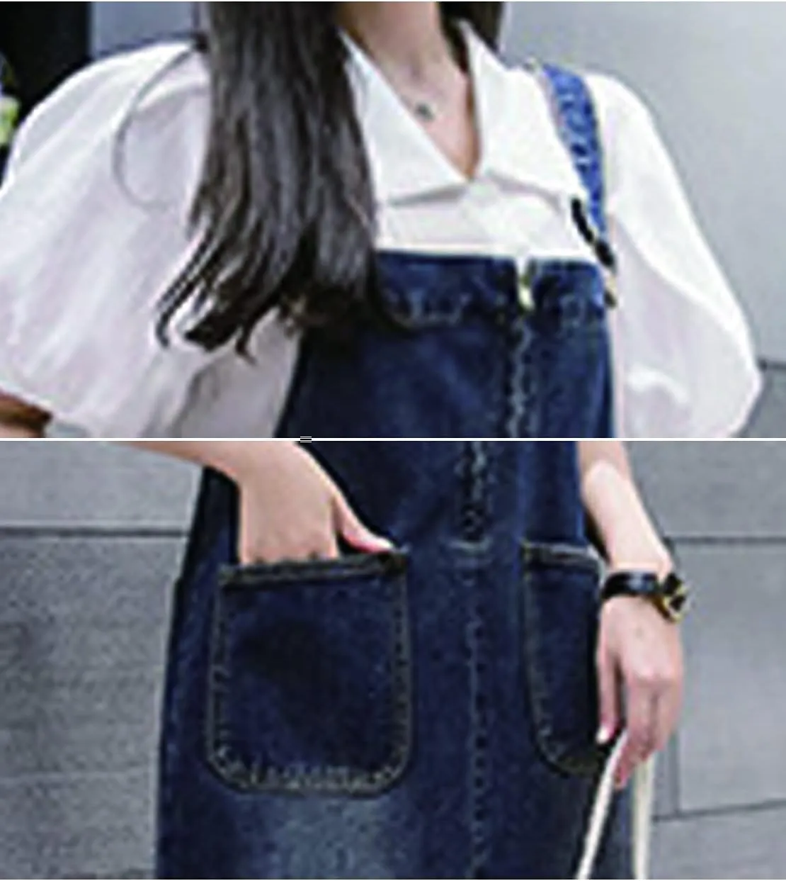 Women's Denim Strap Dress Large Size Loose Casual Solid Color Mid-Length Skirt