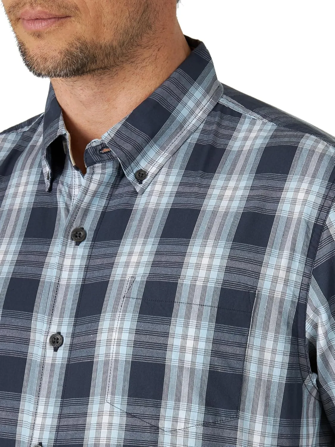 Wrangler Authentics Men's Short Sleeve Classic Plaid Shirt