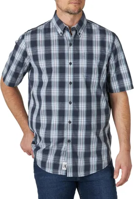 Wrangler Authentics Men's Short Sleeve Classic Plaid Shirt