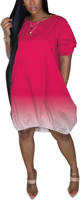 Yeshire Women's Oversize Baggy T Shirt Causal Loose Party Short Midi Dresses with Pockets