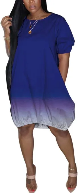 Yeshire Women's Oversize Baggy T Shirt Causal Loose Party Short Midi Dresses with Pockets
